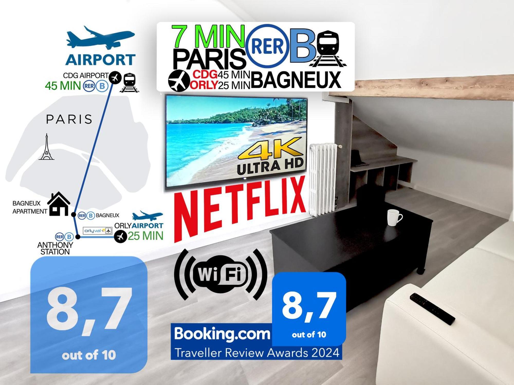 Bagneux Paris Confort Netflix RER B Extérieur photo